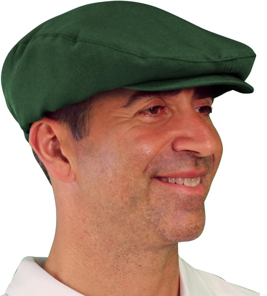 Flat Newsboy Ivy Hat, Traditional Golf Cap, Ben Hogan 'Par 3' - Gatsby Flat Hat, Vintage Mens Microfiber