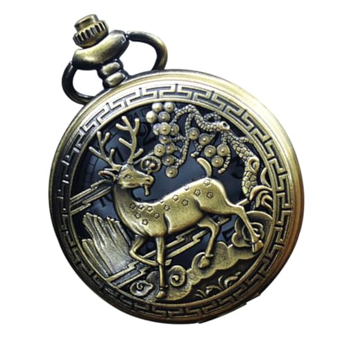 OATIPHO Vintage Pocket Watch for Men Women Retro Decorative Quartz Watch Lightweight Compact