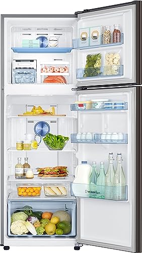 Image of Samsung 322 L, 2 Star, Bespoke Convertible 5-in-1, Digital Inverter with Display, Frost Free Double Door Refrigerator (RT37CB522C2 /HL, Cotta Steel Charcoal)
