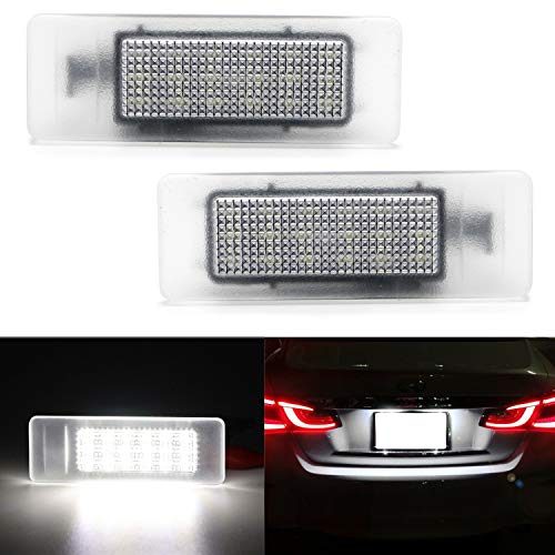 Nslumo Q60 Q50 Led License Plate Light Bulbs Oem Replacement Number Plate Bulb For Infiniti Q50 Q60 Qx30 Qx50 Xenon White 18Smd Car Led Tail Tag Lamp Assembly #TOP8