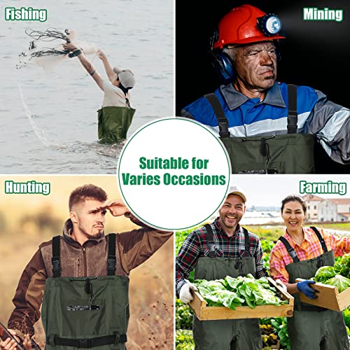 Tisancy 2 Pack Chest Waders Fishing Waders With Boot Hangers 70D 2 Ply Nylon Waders Duck Hunting Waders For Man Woman (M11) #TOP4