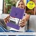 Address Book with Alphabetical Tabs, Hardcover Large Print Telephone and Address Book for Keeping Contacts Safe with Space for Important Website Passwords and Back Pocket 5'' x 7.6'' (Purple)