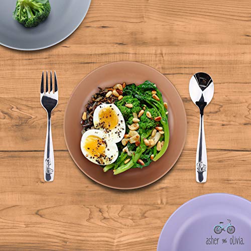 Bamboo Baby Bowl And Stainless Steel Silverware Set – (12-Piece) 4 Bamboo Bowls Kids, 4 Forks And 4 Spoons – Eco-Friendly Bpa Free – Self Feeding Dishwasher Safe Baby Bamboo Bowl #TOP4