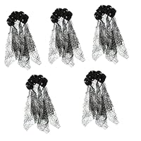 Minkissy Dia De Los Muertos Stirnband – Schwarze Netzblumenkrone Für Halloween & Gothic-Looks