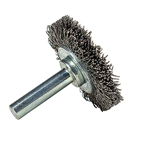 Image of Forney 72251 Wire Wheel Brush, Coarse Crimped with 1 /4 inch Hex Shank, 1-1 /2 inch