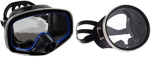 Miniatura 1 de Scuba Choice - Máscara purgada de silicona de una ventana para buceo, color negro