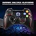 EasySMX PS3 Gaming Controller, Wireless 2.4G Gamepads with Vibration Fire Button Range up to 10m Support PC (Windows XP/7/8/10), Steam, PS3, Android, TV Box Portable Gaming Joystick