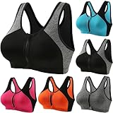 Men Sexy Underwear 2024 Summer High Impact Sports Bras for Women Solid Color Underwear Gathered Without Steel Rings Sexy Suspender Running Back Bra X-889 Black Large