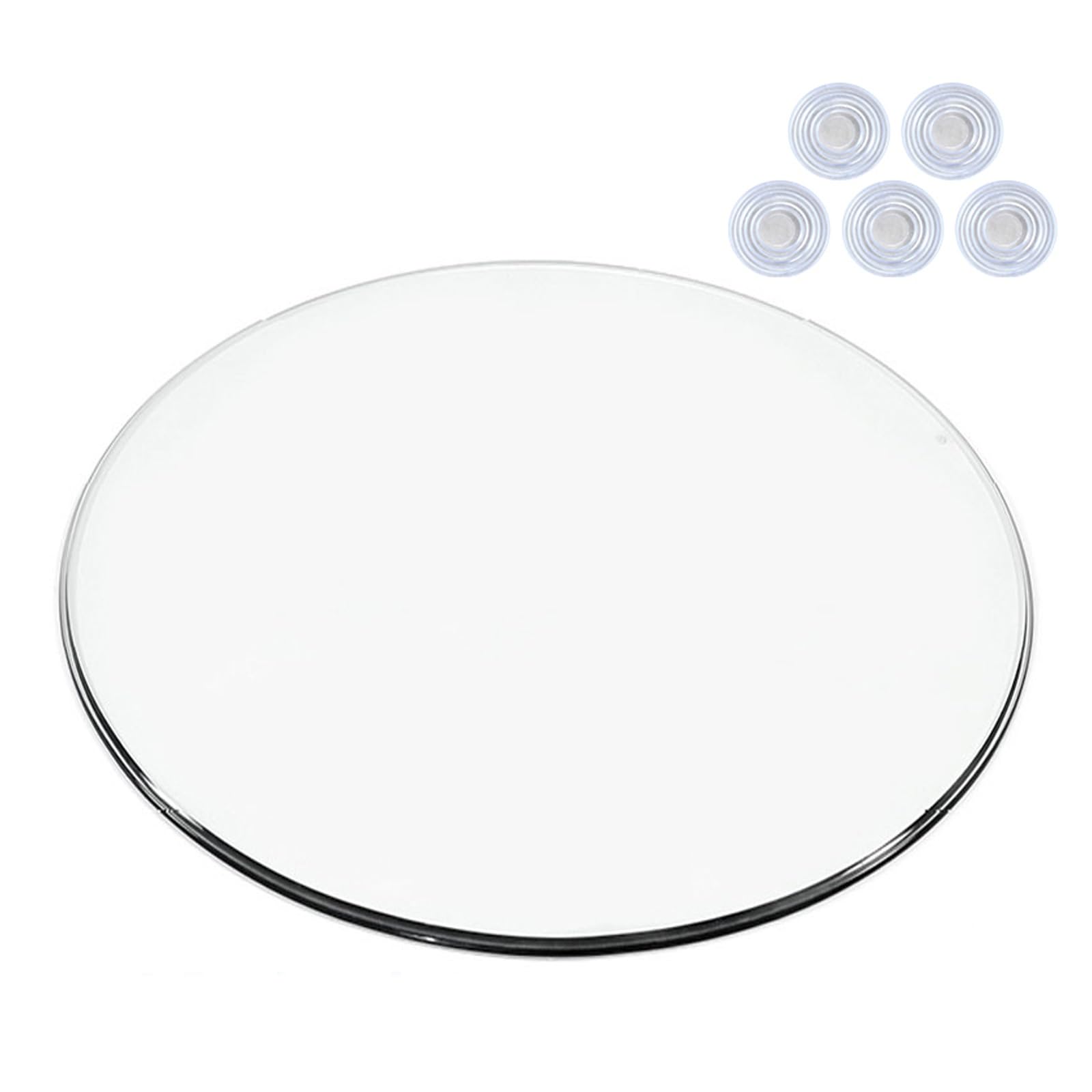 Table Round Glass Table Top Tempered Glass, Clear Round Table Glass Top, Ø 45cm•48cm•55cm•60cm•75cm Kitchen Dining Table Top, Glass Coffee Round Wood Table Round Glass Table Tops(48CM(19INCH))