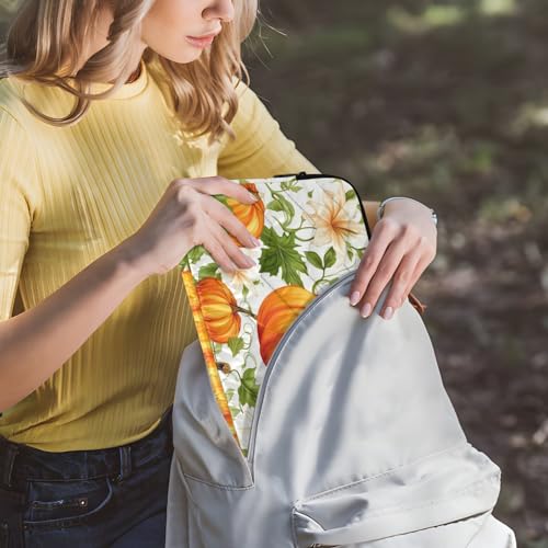 Funda para portátil 13-14 pulgadas con flores y calabazas miniatura 6