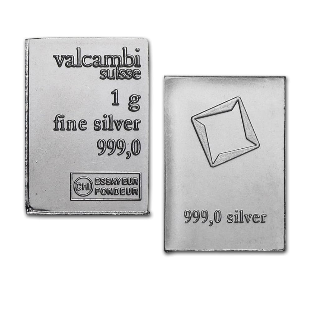 Generisch 1 g silver bar fine silver 5 g 10 g 15 g 20 g 25 g Valcambi table bar combibar 25 g
