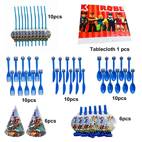 94-delige speelpartyaccessoireset, feestservies, inclusief banner, tafelkleed, borden, kopjes, servetten, hoed, rietjes… - Image 4