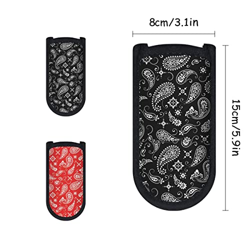 4 Pieces Hot Pot Handle Holder Cover For Kitchen Heat Resistant Hot Handle Sleeve Holder Cast Iron Pan Skillet Handle Cover Potholders For Cooking And Baking (5.Upgraded Style-Black 4Pcs) #TOP1