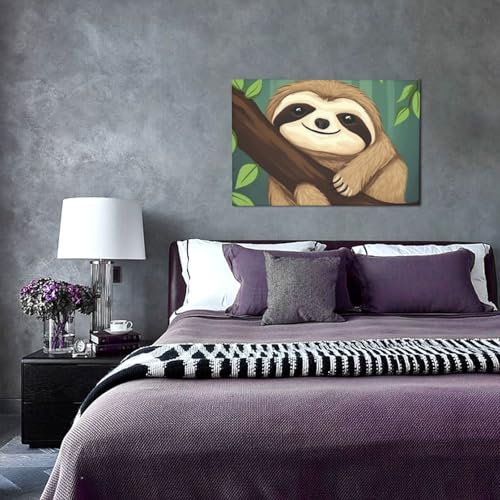 Poster paresseux mignon 30x45cm solution déco mur vide bureau - 4