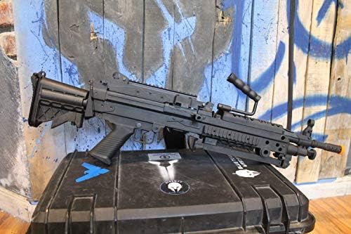 FN Herstal M249 para Featherweight Airsoft Machine Gun- Black, Includes Battery and Charger, Multi-Color