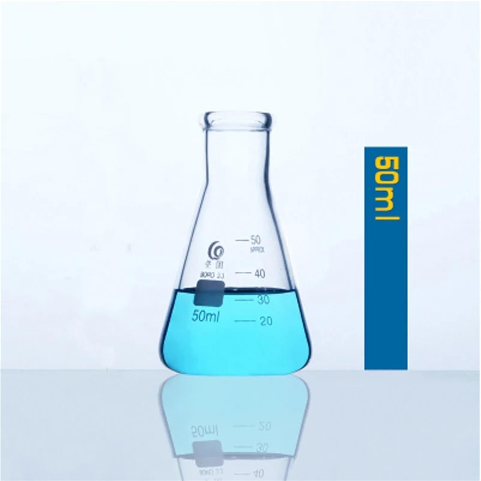 1 Juego de matraz de Vidrio cónico, matraz Erlenmeyer de Vidrio de borosilicato, Botella Triangular, Laboratorio de Resistencia