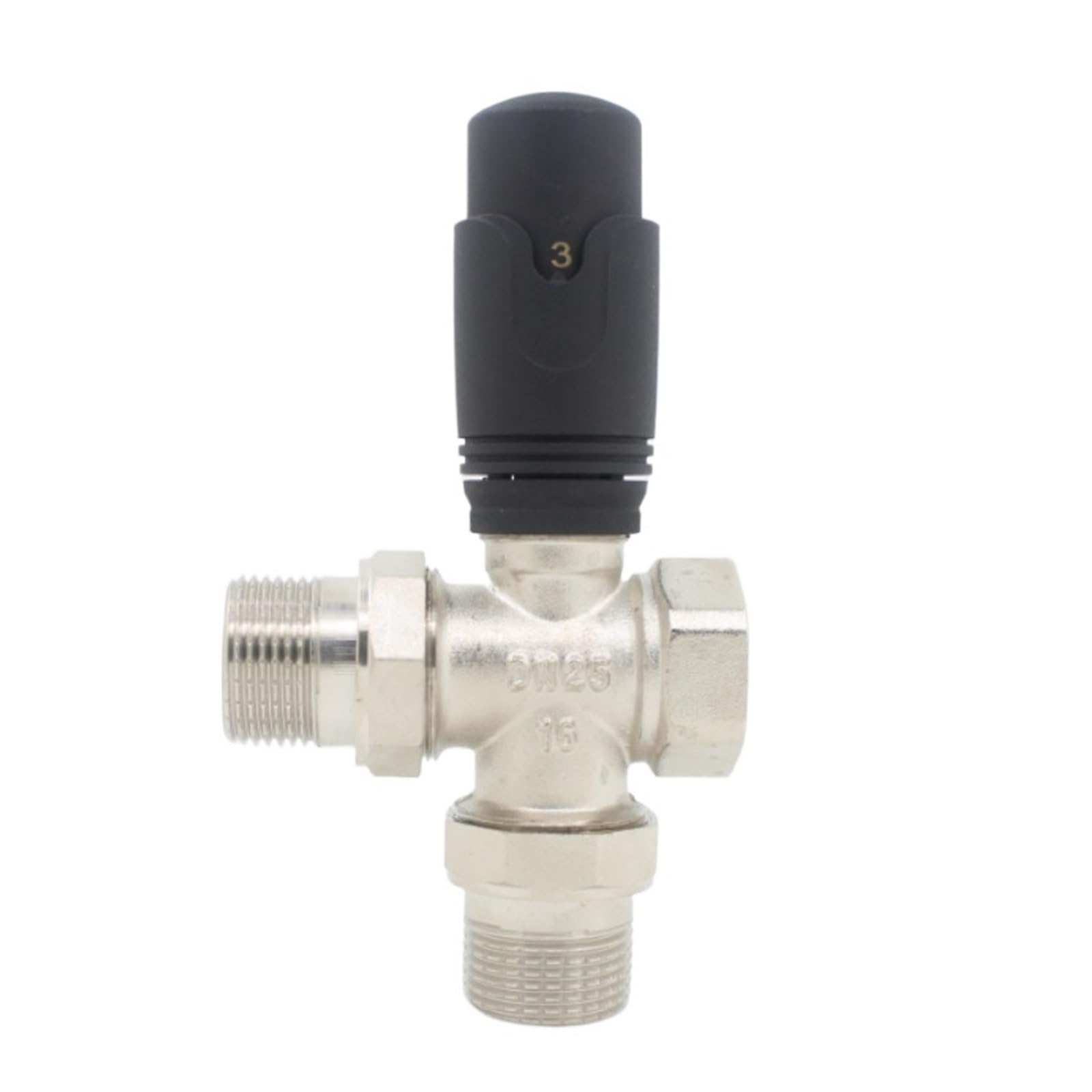 HEXEH Valvola termostatica for radiatore 6-28 Gradi for impianto Idraulico Radiatore Interno Valvola termostatica a 3 Vie DN15-DN32 (Size : DN32)
