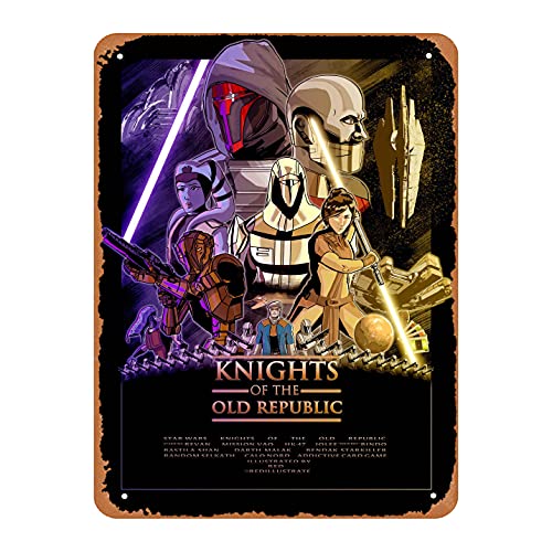Muzuputs KOTOR Poster HD Metal Tin Poster Vintage Wall Metal Sign 8x12 inch