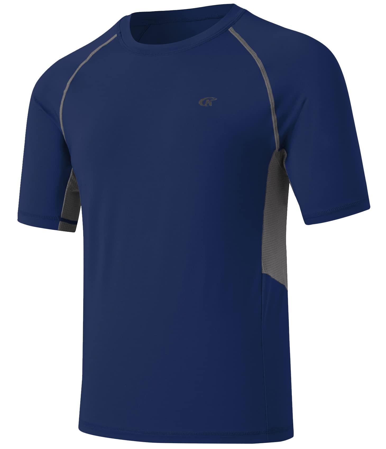 Huayuzh Herren UV Shirt Rashguard T-Shirt Schwimm Shirt Schnelltrocknend Leicht Atmungsaktiv Surfen Angeln Wandern Top