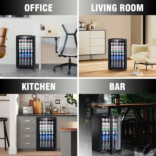 Staigis ST-68GE Mini Beverage Refrigerator Freestanding, 2.5 Cu.Ft Mini Fridge W/ 101 Can Capacity thumb #8