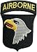 101st Airborne Screaming Eagle Sew on Iron on Embroidered Applique Badge Sign Costume Paratrooper Shoulder Patch - Black By Ranger Return (RR-IRON-AIRB-DIVI-EAGL-BLCK)
