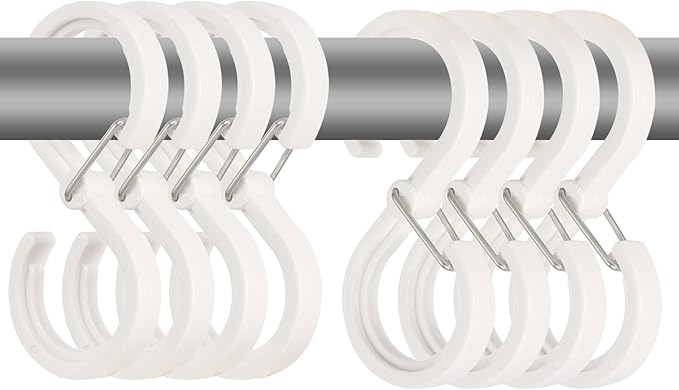 5 S-Haken Mit Lederschlaufe - Garderobenhaken Für Schrank, Kleiderstange & Camping