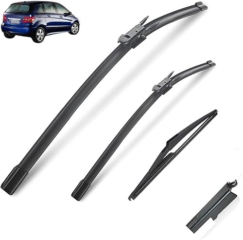 Limpiaparabrisas compatible con Mercedes Benz Clase B W245 2005-2011 B Klasse Sport Parabrisas delantero y trasero B200 B180 B160 B170 2006 (color