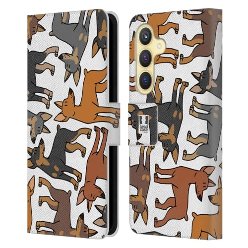 Carcasa Pinscher Miniatura Samsung S24 5G para amantes de los perros y la elegancia en fundas de cuero