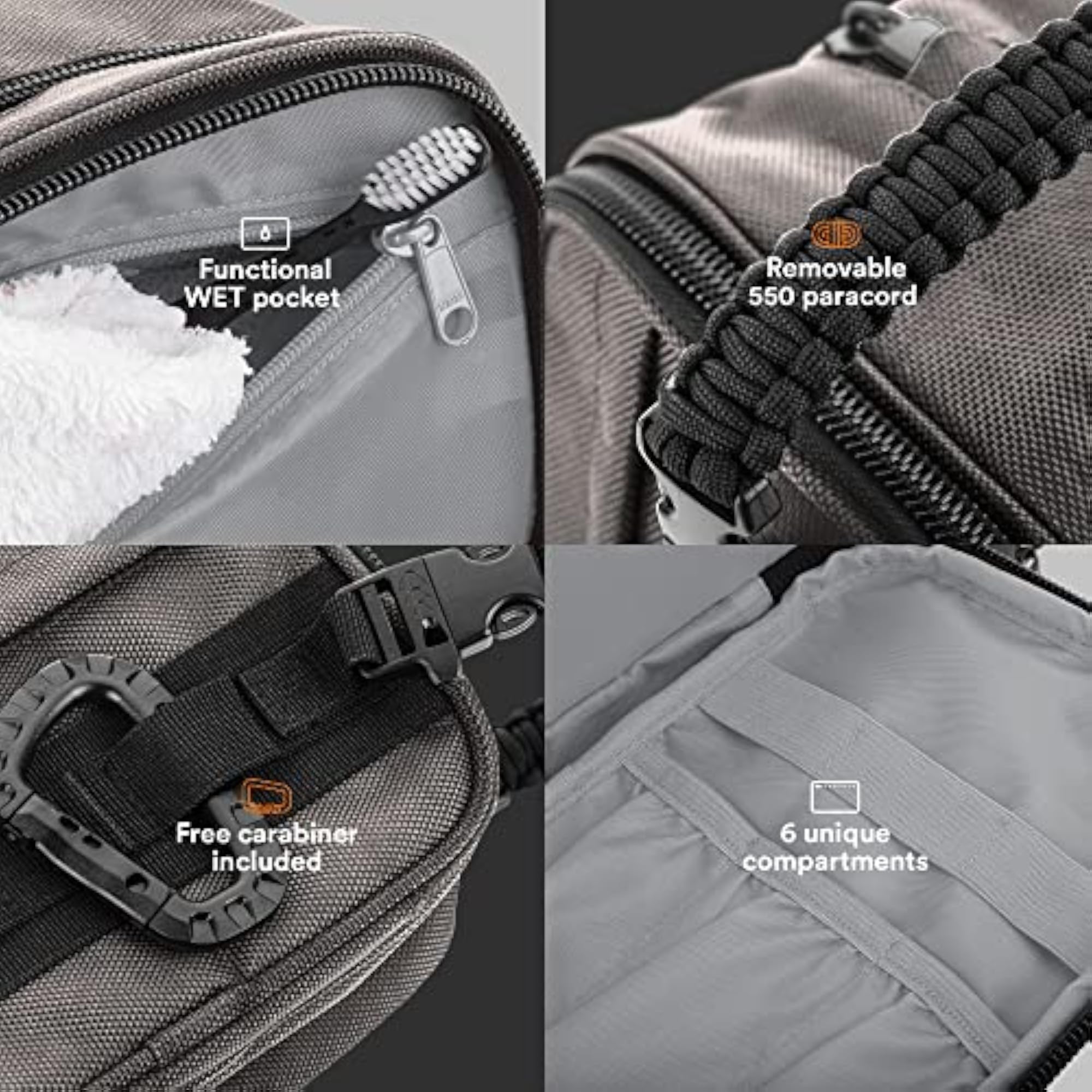 Tactical Toiletry Bag for Men, Travel Dopp Kit with 6 Compartments