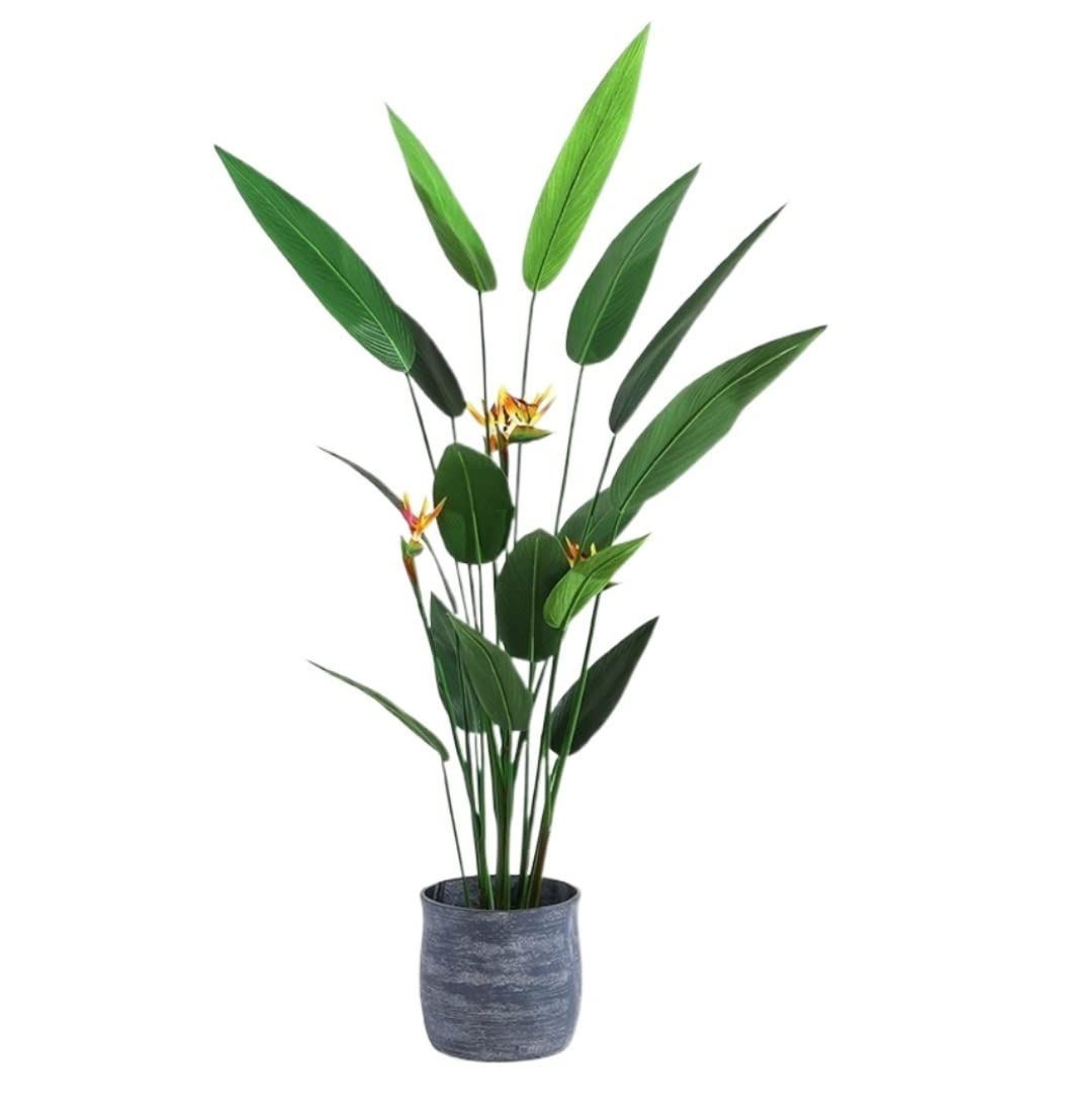 AYCDL Artificial Tree Plants Artificial Plant Decoration Heaven Bird Artificial Tree Green Leaf Auspicious Bird Fake Trees For Indoor Decoration Decoration Artificial,Blue-120c,Onecolor-180cm