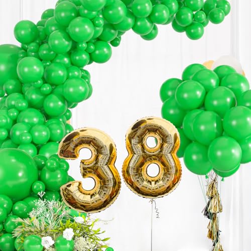 Image of 114pcs Green Balloons Kit - 18 /12 /10 /5 Inch Latex Balloon Garland Arch Set for Christmas, Birthday, Graduation, Anniversary Party Decorations
