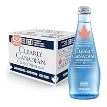 Clearly Canadian Clearly Sparkling Grapefruit Essence Unsweetened Flavored Sparkling Mineral Water, Zero Sugar & Zero Calories, 1 Case 12 Bottles x 325mL