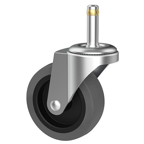 Vista 71 de Rueda giratoria de 4 pulgadas, rueda de goma de 7/16 pulgadas de diámetro, ruedas de repuesto TPR resistentes para mopa Rubbermaid, cubo, carrito