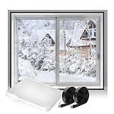 70/100/120/160cm Pellicole per Vetri Isolamento Termico, Pellicola Termica per Vetri, Pellicolas Trasparente Protezione dal Freddo con Nastro Adesivo per Qualsiasi Finestres(60 * 120cm)