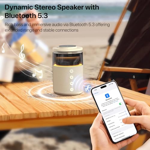 Image of eller sante 4in1 Bluetooth Speaker 15W Magnetic Mag-Safe Wireless Charger for iPhone 17 /16 /15 /14 /13 /12 Series,iwatch, Airpods Fast Charging Dock Phone Stand with Night Light & Music Sound