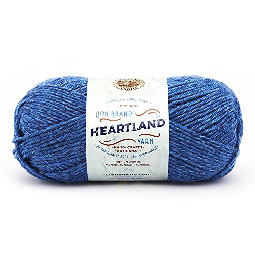 Image of Lion Brand Yarn Heartland Yarn, Worsted-Weight Yarn for Knitting, Crocheting, and Crafting, 1 Pack, Olympic