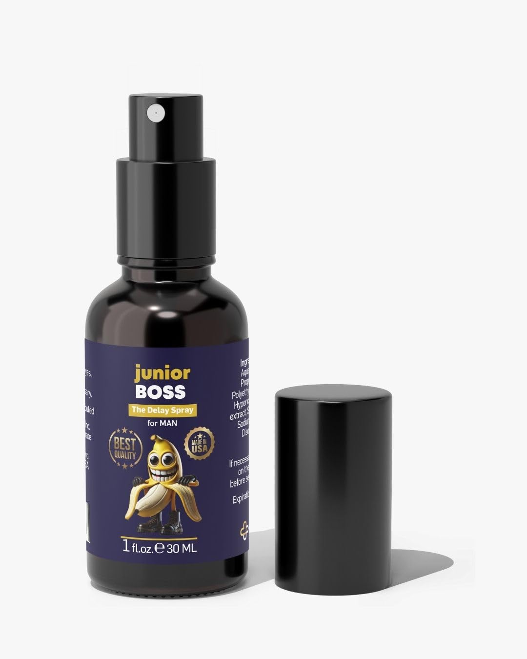 JUNIOR BOSS Men’s Intimacy Care Spray – Personal Comfort Mist for Enhanced Sensation & Confidence – Gentle, Alcohol-Free – 1 fl.oz 30 ml 240 Sprays