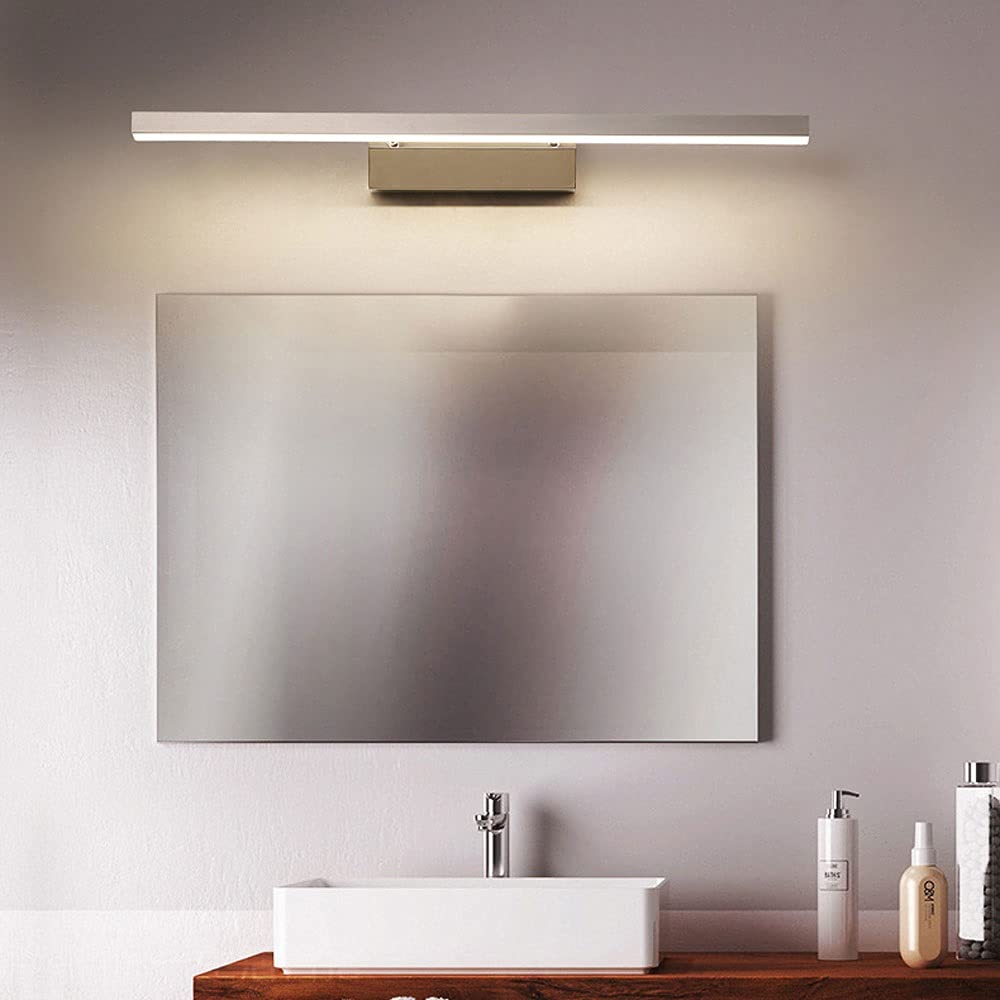 Lampada Specchio Frontale Led per Bagno, Luci Specchio in Metallo per Trucco, Illuminazione per Trucco, Lampade a Scomparsa per Armadio Specchio e Tavolo da Toeletta Bagno/3 Color Mode/40Cm