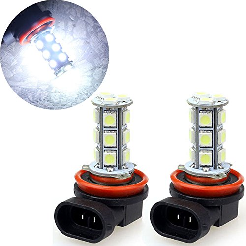Tonsee 2x H11 H8 18 LED 5050 SMD Car Day Fog Head light Lamp Bulb Xenon White