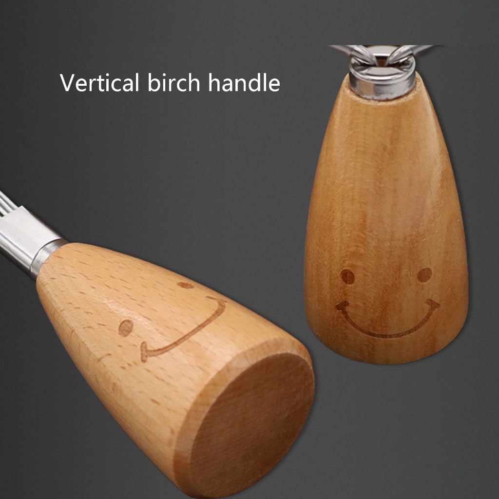 7Pcs Face Kitchen Gadget Set Wooden Handle Grater Whisk Peeler Can Opener Spatula Kitchen Utensil Accessories