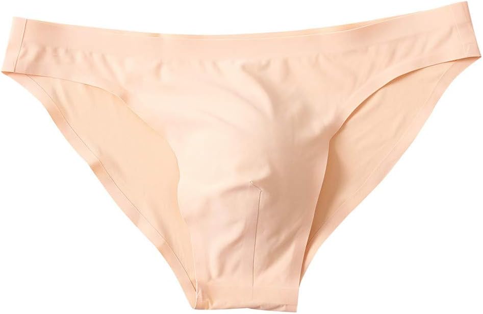 Quick Dry Mens Briefs Men'S Ice Silk Ultra-Thin Briefs Seamless Sexy Underwear Breathable Cooling Underwear Quick Dry Mid Rise Underpants For Bedroom Soft Stretch Trunks Summer Dry Fit Underpants