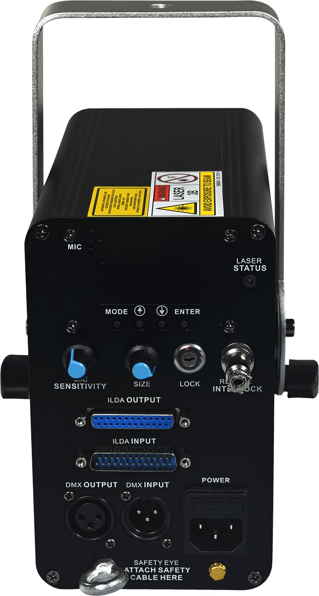 ALGAM LIGHTING - SPECTRUM 500 RGB -Laser d'animation multicolore 500mW RGB - Laser Class 3B - IP20-260 x 260 x 150 mm