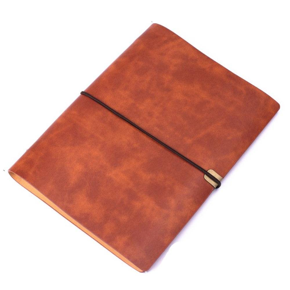 Notizbucheinband aus Pu-Leder, Spiralblock, A5, Planer, Organizer, Notizbuch, Reisetagebuch, Tagebuch, 6 Ringbücher, Schreibwaren, Braun, 1 Stück