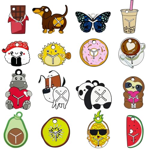 Image of Poop Bags Clips for Leashes Silicon Dog Poop Bag Holder Dispenser Hands-free Poop Bag Holders for Leashes Dog Walking Accessories Dog Leash Attachment for Hanging Used Dog Waste Bags(Butterfly)
