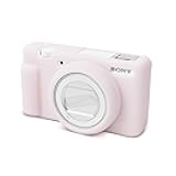 Rieibi ZV-1F Camera Case, Soft Silicone Protective Case for Sony ZV1F/ZV-1M2/ZV-1 Mark II (NOT for ZV1) Vlog Camera, Lightweight ZV1F Cover - Pink White