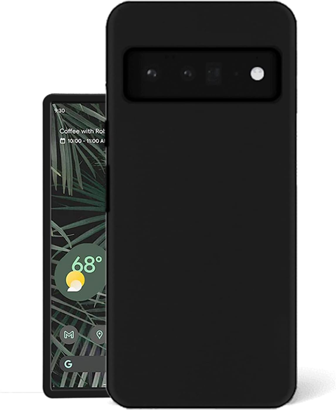 Rubber Exclusive Matte Finish Soft Back Case Cover for Google Pixel 6 Pro - Black