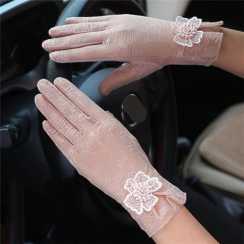 Guantes de seda de hielo para mujer táctiles y transpirables de encaje pack de 3 3