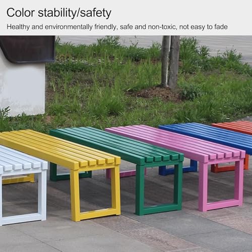 Genérico Banco de Comedor para Patio sin Respaldo, Resistente a la Intemperie, Ideal para Porche, Patio y jardín. Soporta hasta 408 kg (900 lbs). Duradero, Elegante e Ideal para Sentarse al Aire libr