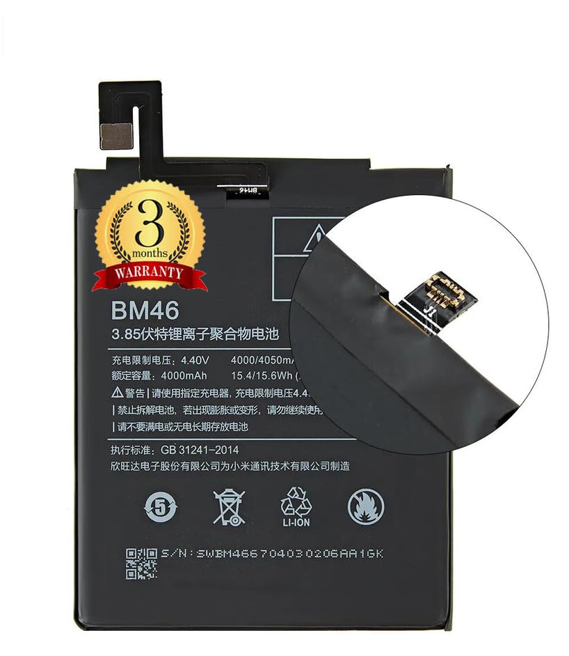 Image of Original BM46 Battery for Redmi Note 3 /3 Pro 2015116, 2015161 Battery with 1 Year warrenty***(Y0000032)