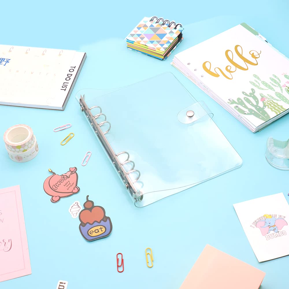 Amazon | A5クリアソフトPVCラウンドリングバインダー 直径20mm 6